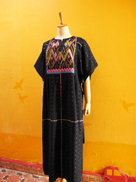 グアテマラ民族衣装リメイクロングワンピース 幾何学模様 Chiquis チキッス