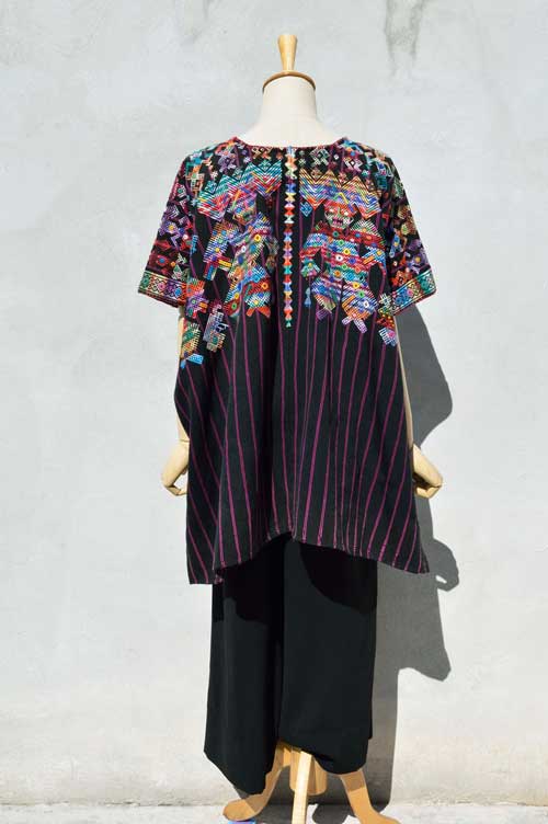 ポンチョ グァテマラ ウィピル 民族衣装 手織り 刺繍 手づくり エスニック